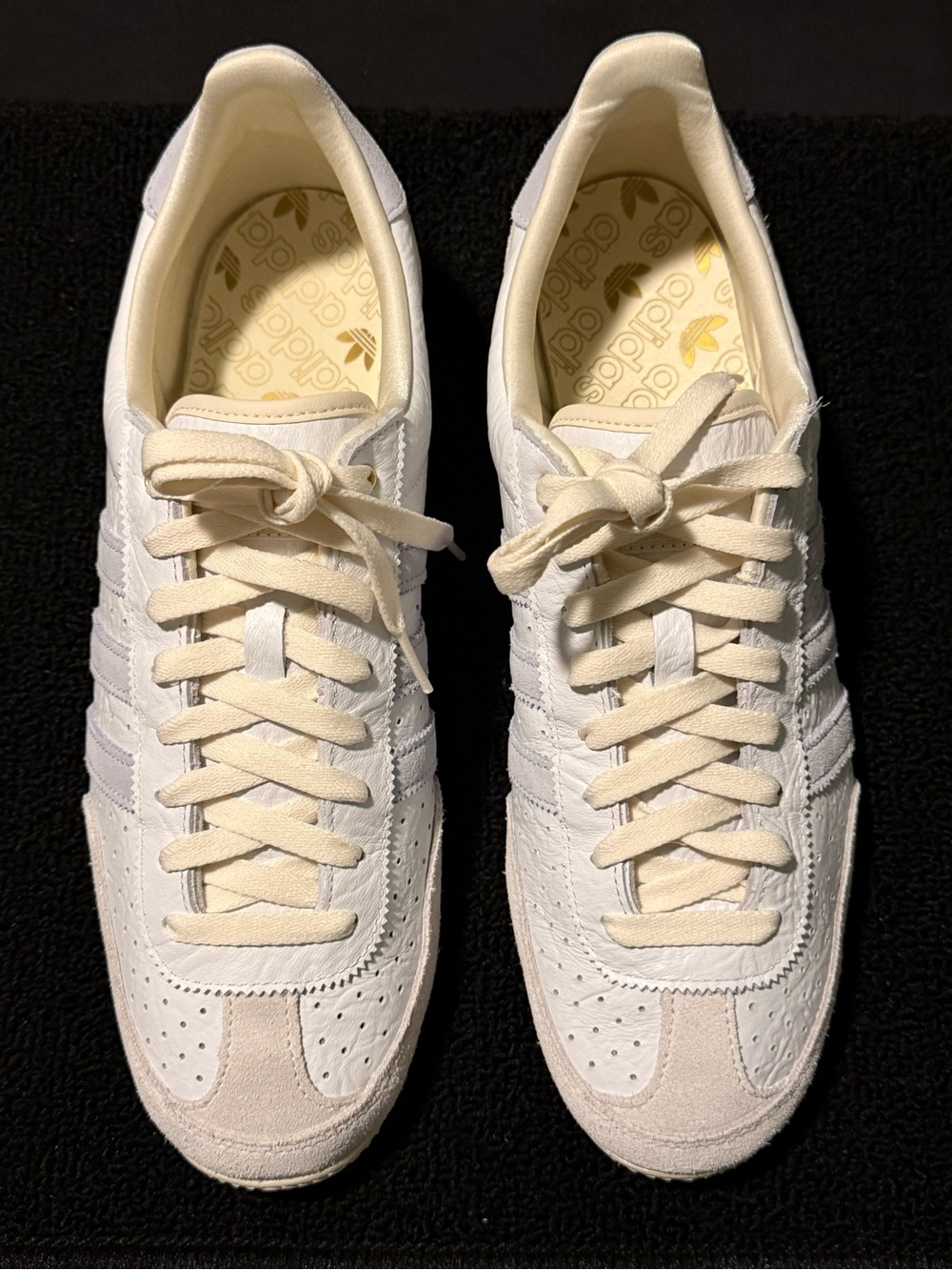 Men's Size 12 - adidas Japan Cloud White Crystal Sky Gold Metallic